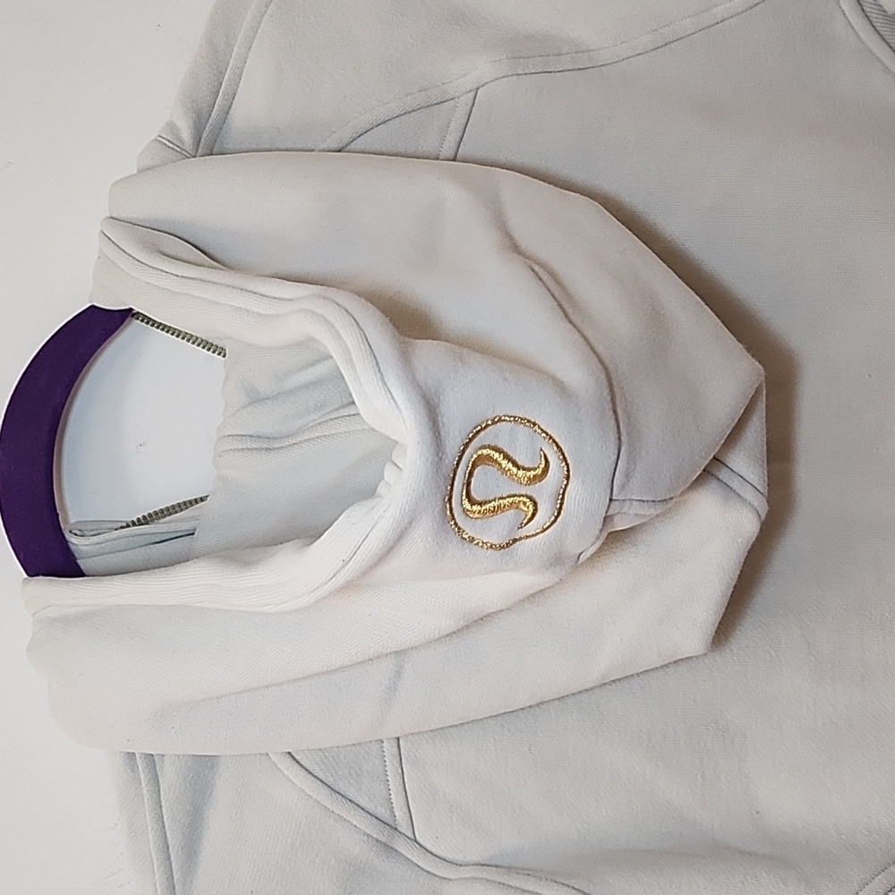 Lululemon Women's Scuba Oversized Half-Zip Hoodie cream Size XS/S - Picture 8 of 16